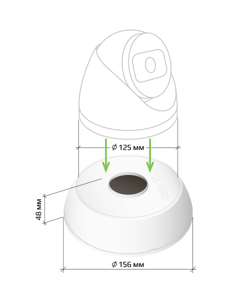 Монтажная коробка KadrON JB2-125W